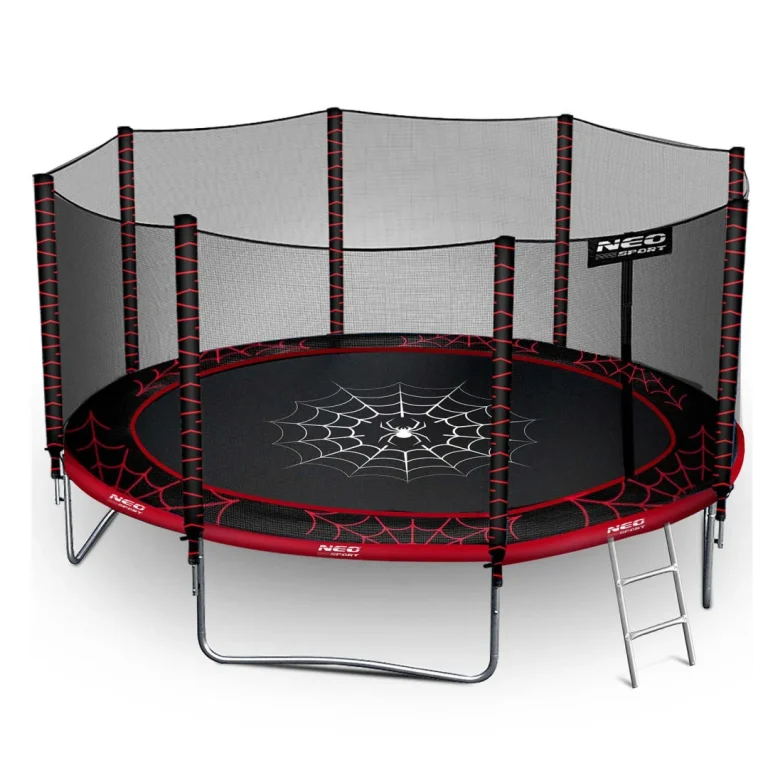 Vrtni Trampolin Neo Sport, Ø 374 Cm (12 Ft), Vanjska Mreža I Ljestve, Siva, Var. Ns 12z241 3