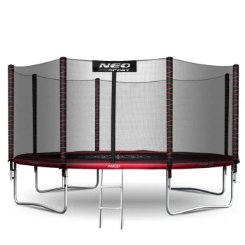Vrtni Trampolin Neo Sport, Ø 374 Cm (12 Ft), Vanjska Mreža I Ljestve, Siva, Var. Ns 12z241 4