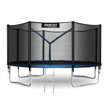 Vrtni Trampolin Neo Sport, Ø 374 Cm (12 Ft), Vanjska Mreža I Ljestve, Siva 2