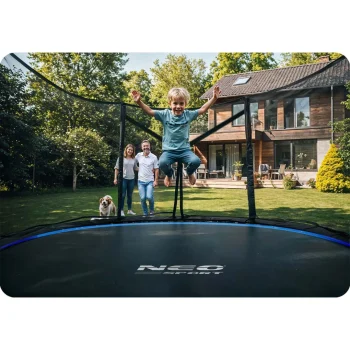 Vrtni Trampolin Neo Sport, Ø 374 Cm (12 Ft), Vanjska Mreža I Ljestve, Siva 6