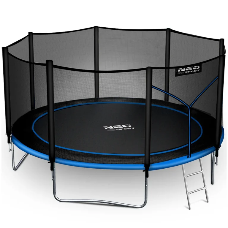 Vrtni Trampolin Neo Sport, Ø 374 Cm (12 Ft), Vanjska Mreža I Ljestve, Siva 8