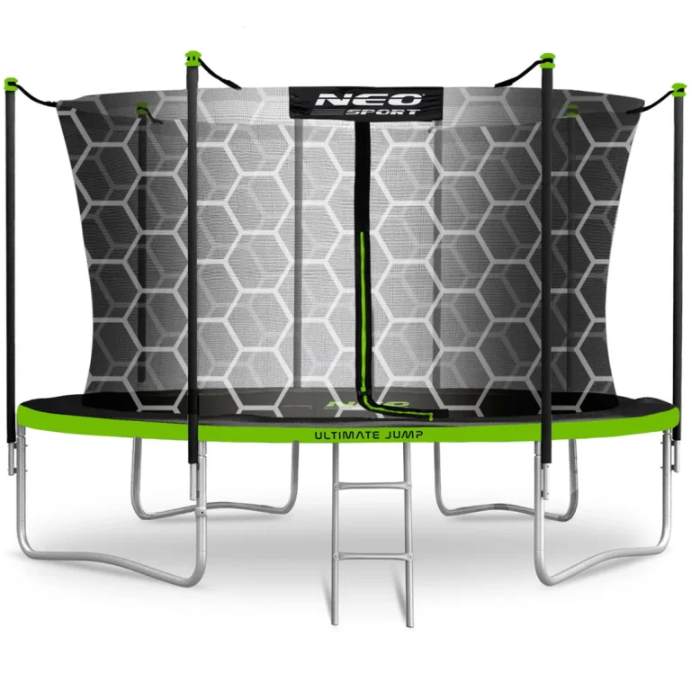 Vrtni Trampolin Neo Sport, Ø 404 Cm (13 Ft), Unutarnja Mreža I Ljestve, Siva, Var. Ns 13w231 1