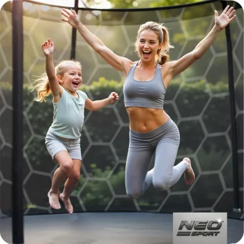 Vrtni Trampolin Neo Sport, Ø 404 Cm (13 Ft), Unutarnja Mreža I Ljestve, Siva, Var. Ns 13w231 6