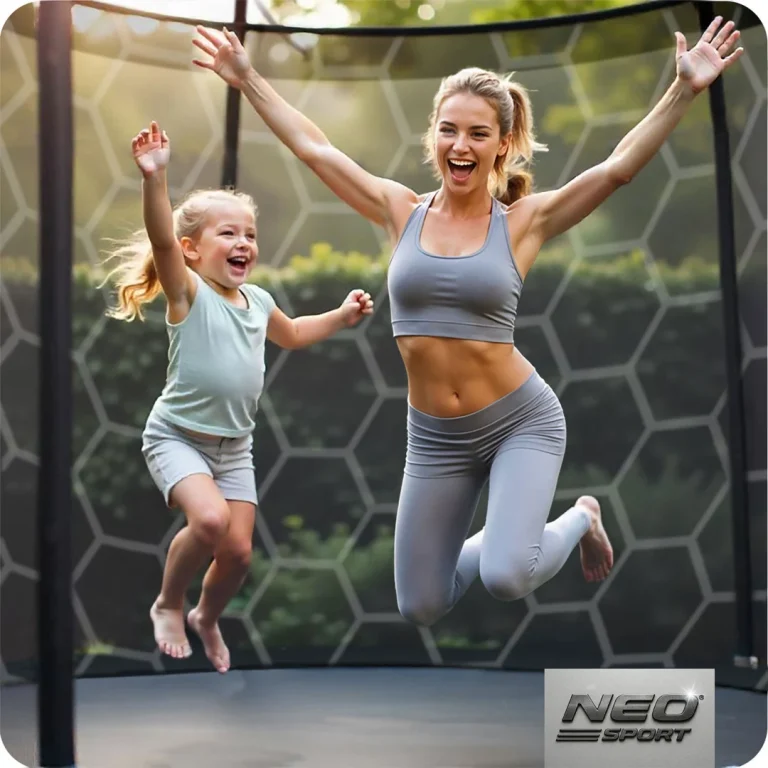 Vrtni Trampolin Neo Sport, Ø 404 Cm (13 Ft), Unutarnja Mreža I Ljestve, Siva, Var. Ns 13w231 6