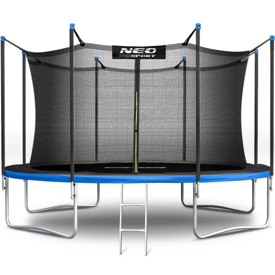 Vrtni Trampolin Neo Sport, Ø 404 Cm (13 Ft), Unutarnja Mreža I Ljestve, Siva, Var. Ns 13w241 1