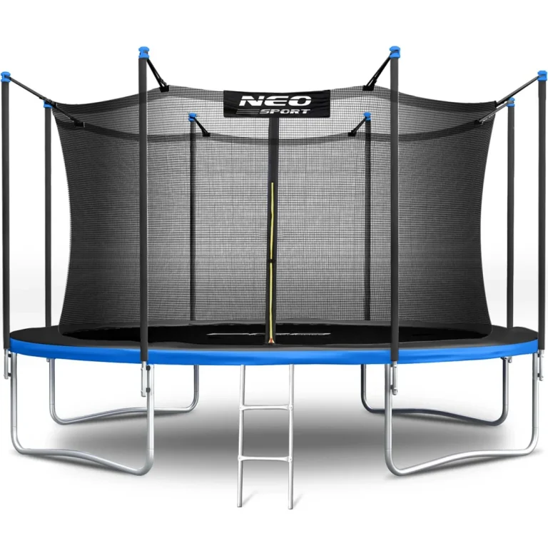 Vrtni Trampolin Neo Sport, Ø 404 Cm (13 Ft), Unutarnja Mreža I Ljestve, Siva, Var. Ns 13w241 1