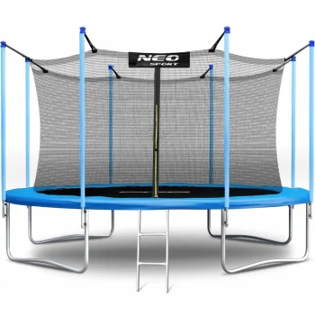 Vrtni Trampolin Neo Sport, Ø 404 Cm (13 Ft), Unutarnja Mreža, Ljestve I Stroj Za Mjehuriće 3