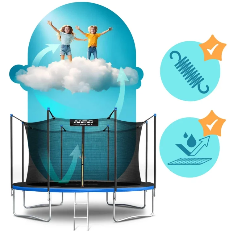 Vrtni Trampolin Neo Sport, Ø 465 Cm (15 Ft), Unutarnja Mreža I Ljestve 2