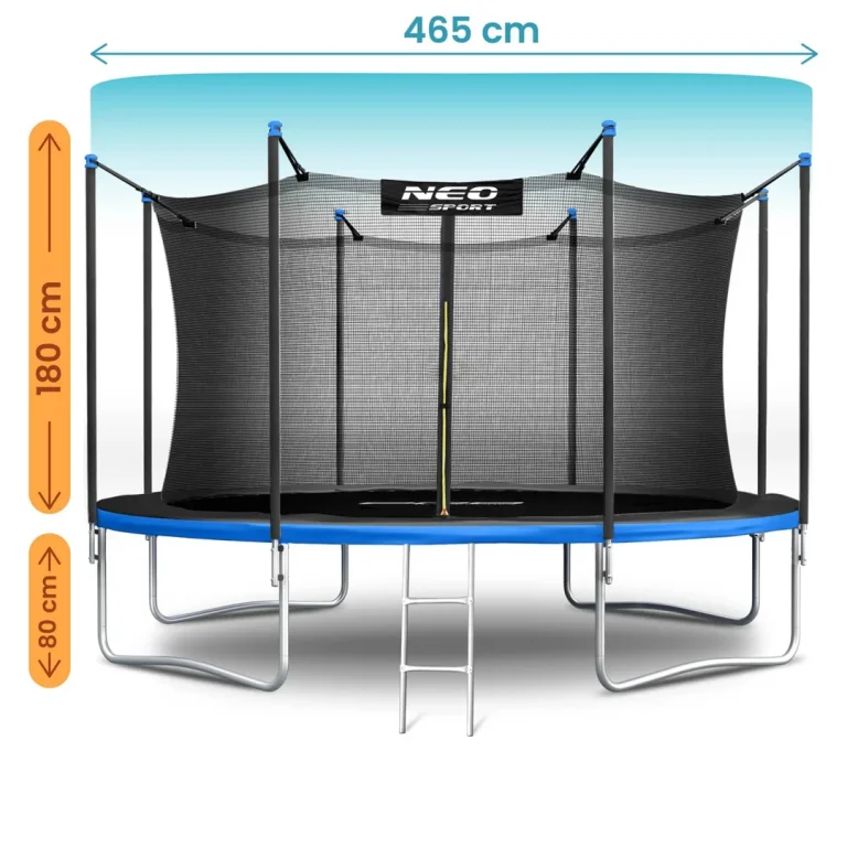 Vrtni Trampolin Neo Sport, Ø 465 Cm (15 Ft), Unutarnja Mreža I Ljestve 9