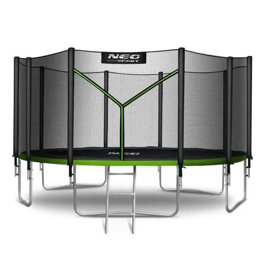 Vrtni Trampolin Neo Sport, Ø 465 Cm (15 Ft), Vanjska Mreža I Ljestve, Siva, Var. Ns 15z231 1