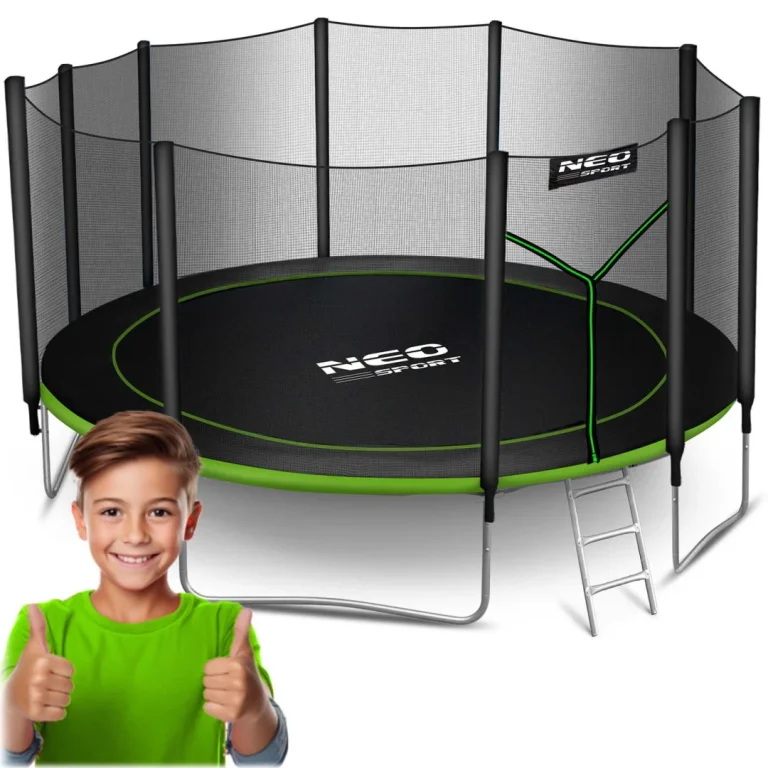 Vrtni Trampolin Neo Sport, Ø 465 Cm (15 Ft), Vanjska Mreža I Ljestve, Siva, Var. Ns 15z231 13