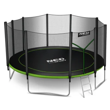 Vrtni Trampolin Neo Sport, Ø 465 Cm (15 Ft), Vanjska Mreža I Ljestve, Siva, Var. Ns 15z231 2