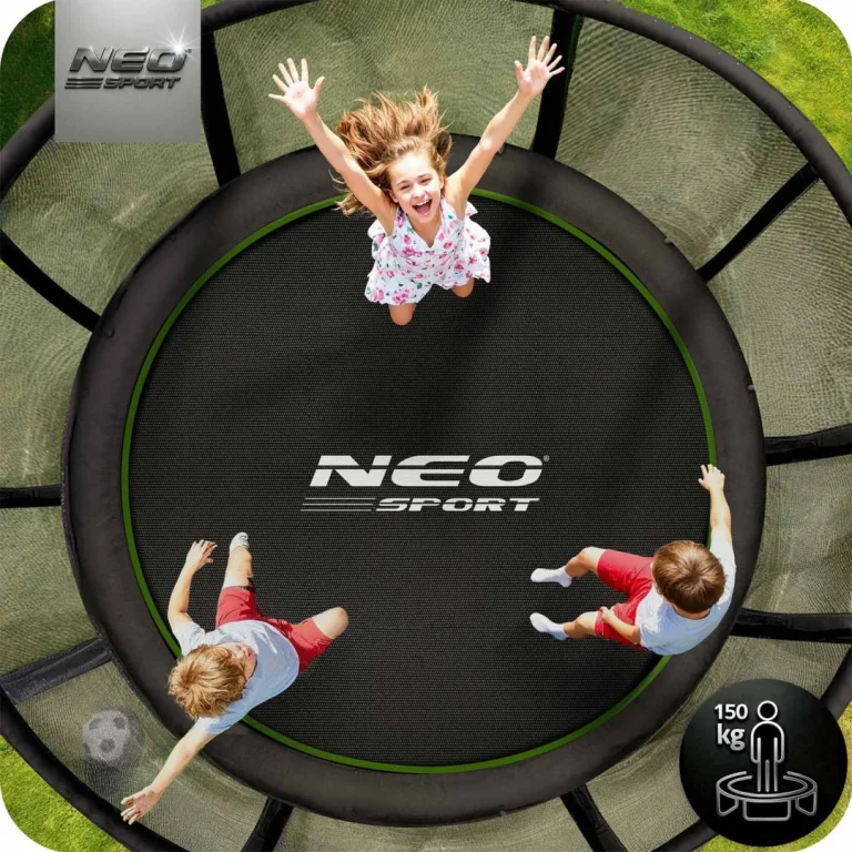 Vrtni Trampolin Neo Sport, Ø 465 Cm (15 Ft), Vanjska Mreža I Ljestve, Siva, Var. Ns 15z231 3