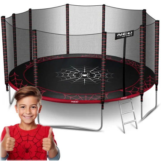 Vrtni Trampolin Neo Sport, Ø 465 Cm (15 Ft), Vanjska Mreža I Ljestve, Siva, Var. Ns 15z241 1