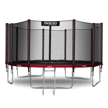 Vrtni Trampolin Neo Sport, Ø 465 Cm (15 Ft), Vanjska Mreža I Ljestve, Siva, Var. Ns 15z241 2