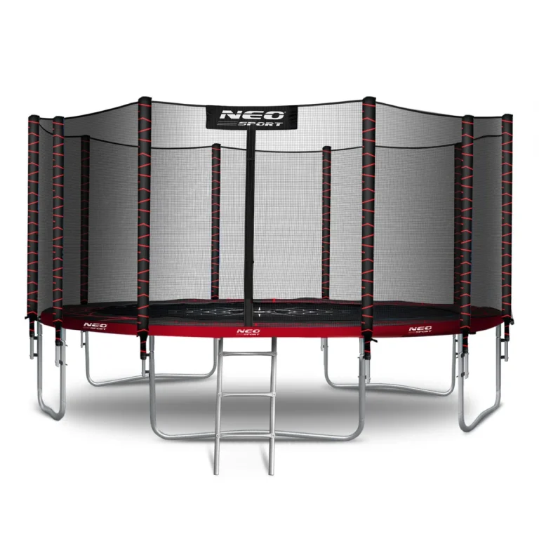 Vrtni Trampolin Neo Sport, Ø 465 Cm (15 Ft), Vanjska Mreža I Ljestve, Siva, Var. Ns 15z241 2