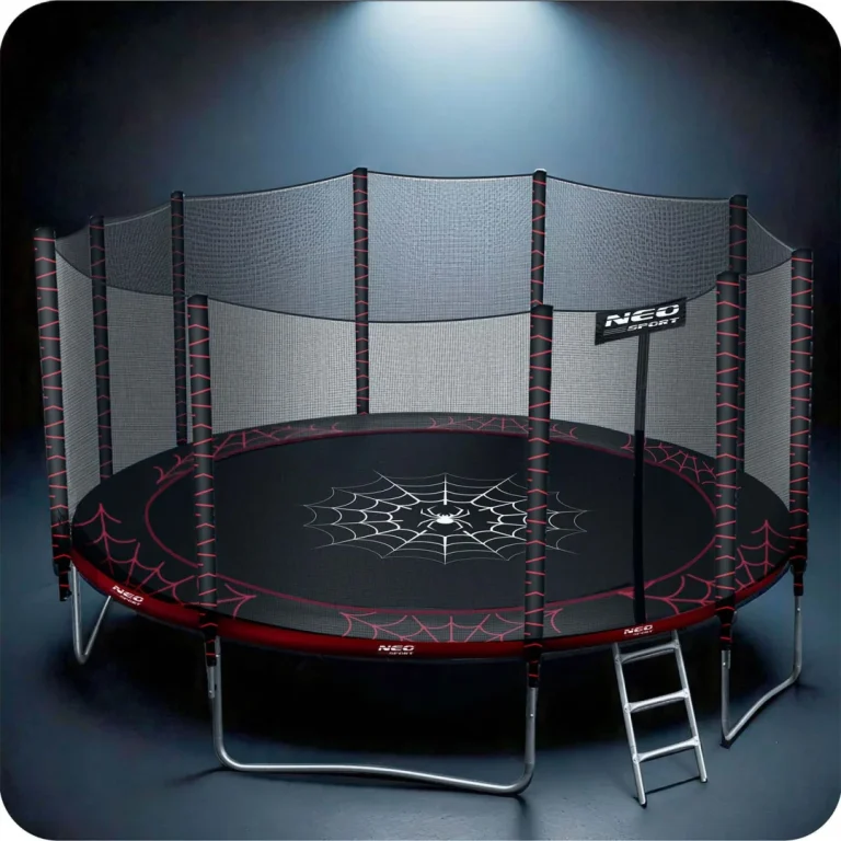 Vrtni Trampolin Neo Sport, Ø 465 Cm (15 Ft), Vanjska Mreža I Ljestve, Siva, Var. Ns 15z241 5