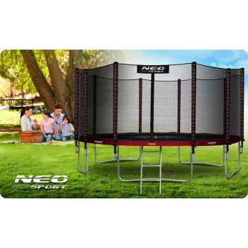 Vrtni Trampolin Neo Sport, Ø 465 Cm (15 Ft), Vanjska Mreža I Ljestve, Siva, Var. Ns 15z241 7