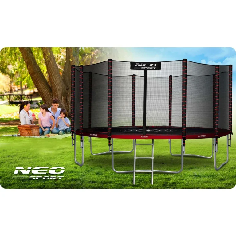 Vrtni Trampolin Neo Sport, Ø 465 Cm (15 Ft), Vanjska Mreža I Ljestve, Siva, Var. Ns 15z241 7