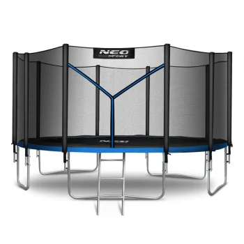 Vrtni Trampolin Neo Sport, Ø 465 Cm (15 Ft), Vanjska Mreža I Ljestve, Siva 2