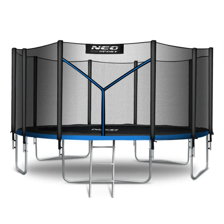 Vrtni Trampolin Neo Sport, Ø 465 Cm (15 Ft), Vanjska Mreža I Ljestve, Siva 2