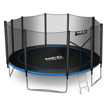 Vrtni Trampolin Neo Sport, Ø 465 Cm (15 Ft), Vanjska Mreža I Ljestve, Siva 7
