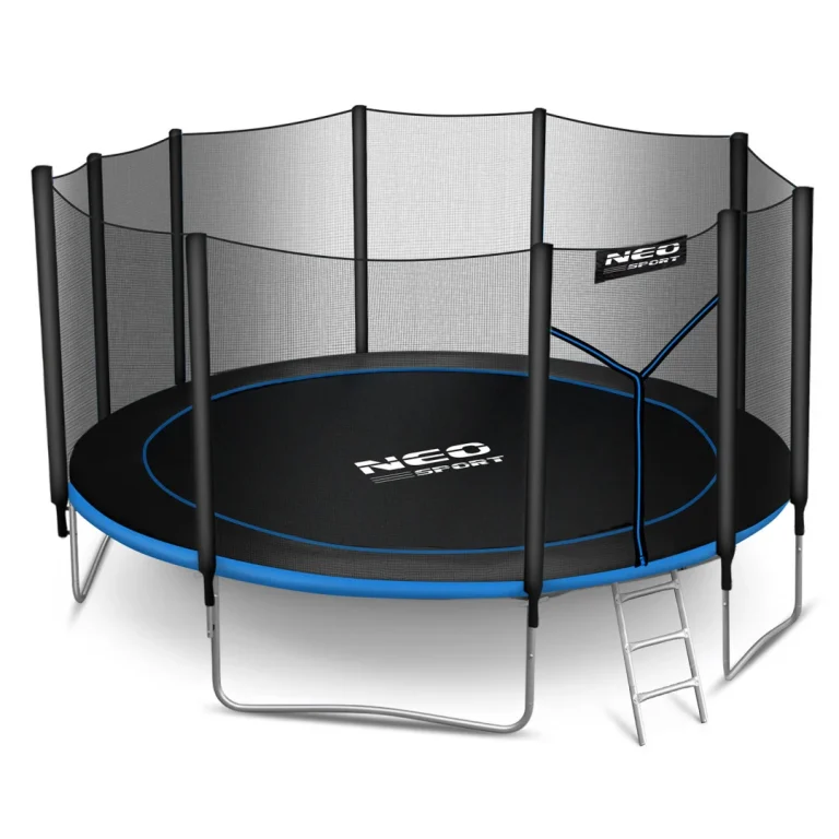 Vrtni Trampolin Neo Sport, Ø 465 Cm (15 Ft), Vanjska Mreža I Ljestve, Siva 7
