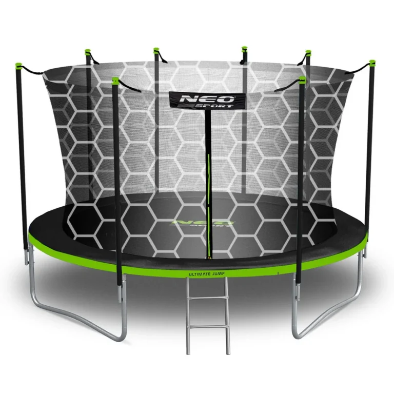 Vrtni Trampolin Neo Sport S Unutarnjom Mrežom I Ljestvama, Ø 435 Cm (14 Stopa), Siva, Var. Ns 14w231 2
