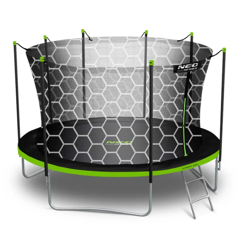 Vrtni Trampolin Neo Sport S Unutarnjom Mrežom I Ljestvama, Ø 435 Cm (14 Stopa), Siva, Var. Ns 14w231 4