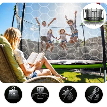 Vrtni Trampolin Neo Sport S Unutarnjom Mrežom I Ljestvama, Ø 435 Cm (14 Stopa), Siva, Var. Ns 14w231 8
