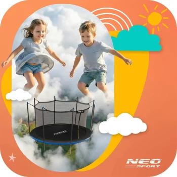 Vrtni Trampolin Neo Sport S Unutarnjom Mrežom I Ljestvama, Ø 435 Cm (14 Stopa), Siva, Var. Ns 14w241 10