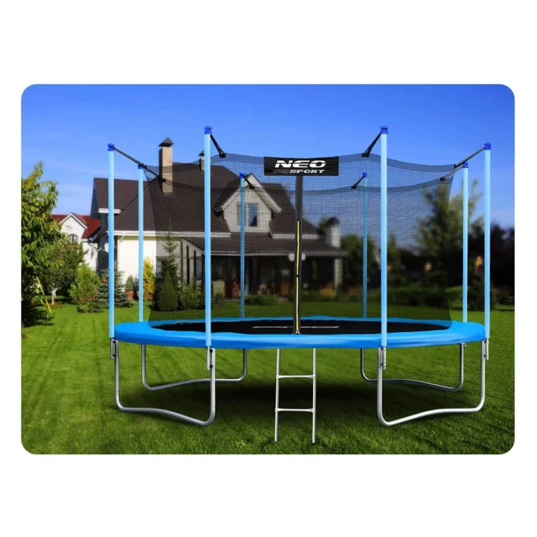 Vrtni Trampolin Neo Sport S Unutarnjom Mrežom I Ljestvama, Ø 435 Cm (14 Stopa), Siva 2