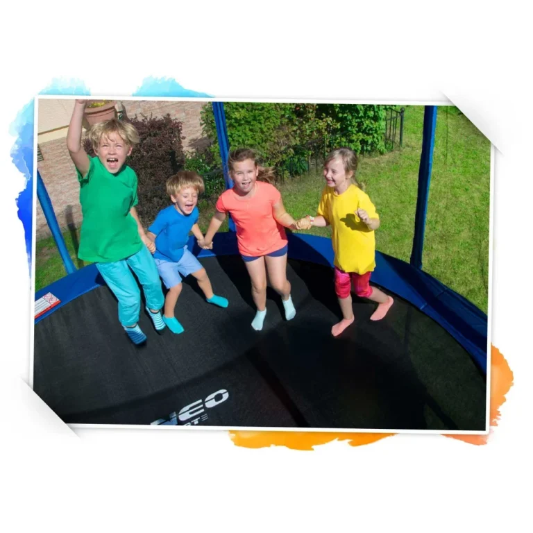 Vrtni Trampolin Neo Sport S Unutarnjom Mrežom I Ljestvama, Ø 435 Cm (14 Stopa), Siva 9