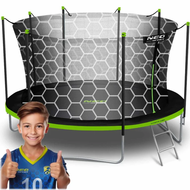 Vrtni Trampolin Neo Sport S Unutarnjom Mrežom I Ljestvama, Ø 465 Cm (15 Stopa), Siva, Var. Ns 15w231 1
