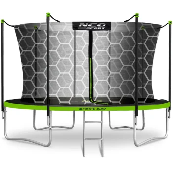 Vrtni Trampolin Neo Sport S Unutarnjom Mrežom I Ljestvama, Ø 465 Cm (15 Stopa), Siva, Var. Ns 15w231 2