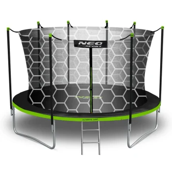 Vrtni Trampolin Neo Sport S Unutarnjom Mrežom I Ljestvama, Ø 465 Cm (15 Stopa), Siva, Var. Ns 15w231 3