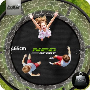 Vrtni Trampolin Neo Sport S Unutarnjom Mrežom I Ljestvama, Ø 465 Cm (15 Stopa), Siva, Var. Ns 15w231 4
