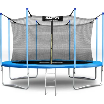 Vrtni Trampolin Neo Sport S Unutarnjom Mrežom I Ljestvama, Ø 465 Cm (15 Stopa), Siva 5