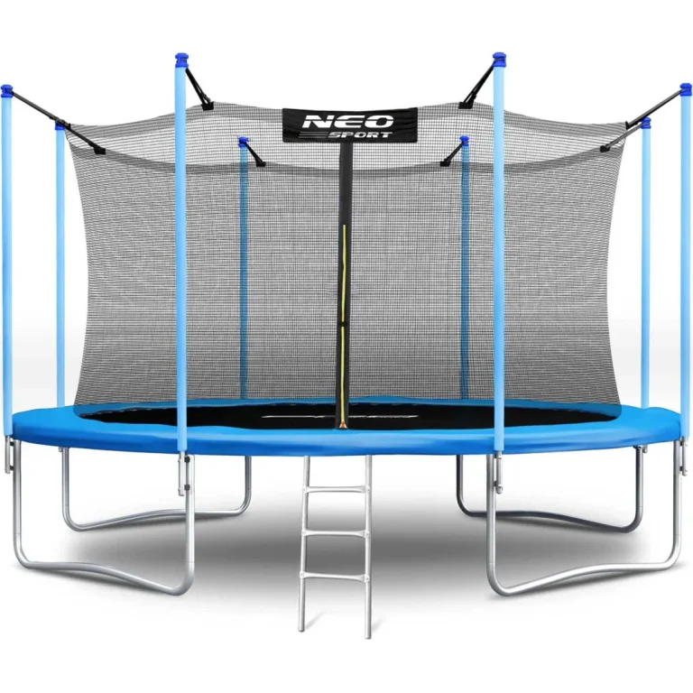Vrtni Trampolin Neo Sport S Unutarnjom Mrežom I Ljestvama, Ø 465 Cm (15 Stopa), Siva 5
