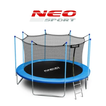 Vrtni Trampolin Neo Sport S Unutarnjom Mrežom I Ljestvama, Ø 465 Cm (15 Stopa), Siva 9