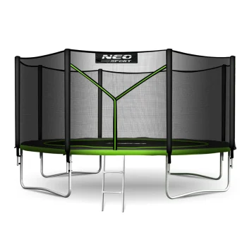 Vrtni Trampolin Neo Sport S Vanjskom Mrežom I Ljestvama, Ø 404 Cm (13 Stopa), Siva, Var. Ns 13z231 2