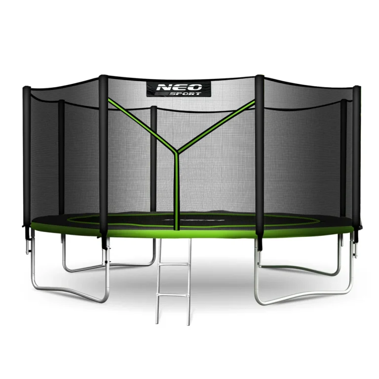 Vrtni Trampolin Neo Sport S Vanjskom Mrežom I Ljestvama, Ø 404 Cm (13 Stopa), Siva, Var. Ns 13z231 2