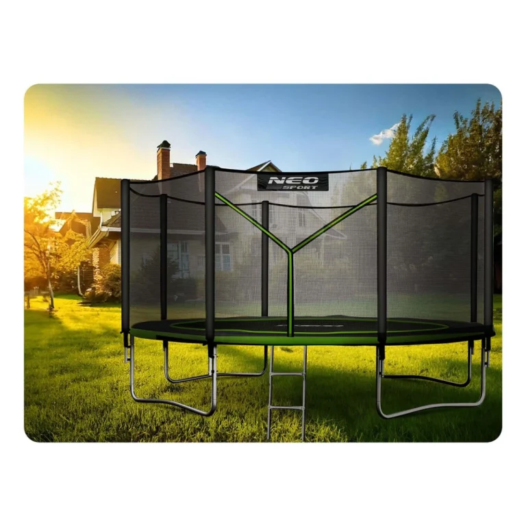Vrtni Trampolin Neo Sport S Vanjskom Mrežom I Ljestvama, Ø 404 Cm (13 Stopa), Siva, Var. Ns 13z231 4