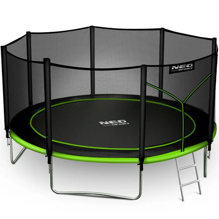 Vrtni Trampolin Neo Sport S Vanjskom Mrežom I Ljestvama, Ø 404 Cm (13 Stopa), Siva, Var. Ns 13z231 8