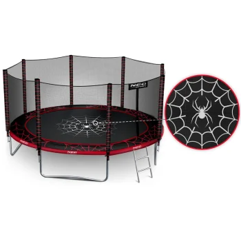 Vrtni Trampolin Neo Sport S Vanjskom Mrežom I Ljestvama, Ø 404 Cm (13 Stopa), Siva, Var. Ns 13z241 2
