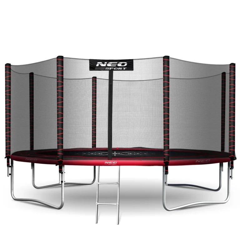 Vrtni Trampolin Neo Sport S Vanjskom Mrežom I Ljestvama, Ø 404 Cm (13 Stopa), Siva, Var. Ns 13z241 4
