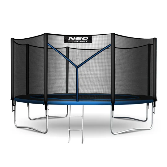 Vrtni Trampolin Neo Sport S Vanjskom Mrežom I Ljestvama, Ø 404 Cm (13 Stopa), Siva 1