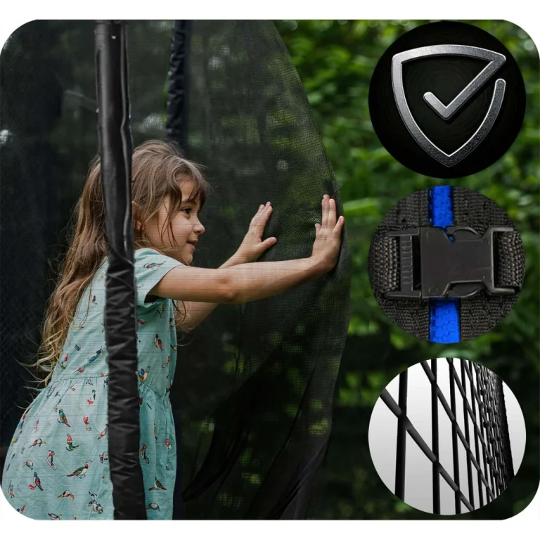 Vrtni Trampolin Neo Sport S Vanjskom Mrežom I Ljestvama, Ø 404 Cm (13 Stopa), Siva 10