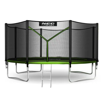 Vrtni Trampolin Neo Sport S Vanjskom Mrežom I Ljestvama, Ø 435 Cm (14 Stopa), Siva, Var. Ns 14z231 2