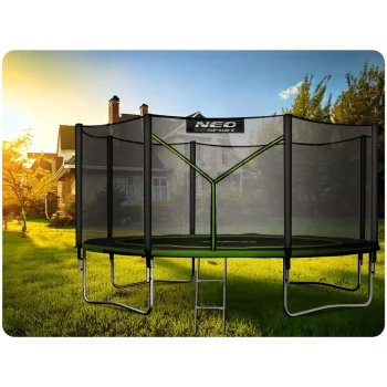 Vrtni Trampolin Neo Sport S Vanjskom Mrežom I Ljestvama, Ø 435 Cm (14 Stopa), Siva, Var. Ns 14z231 4